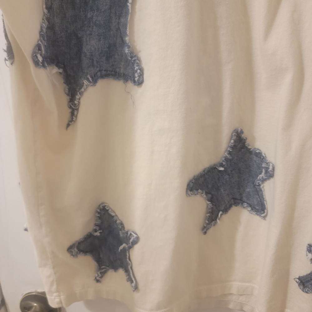 Free People × One Teaspoon Denim Star Boyfriend Long Sleeve Size Small Like New - Picture 4 of 6